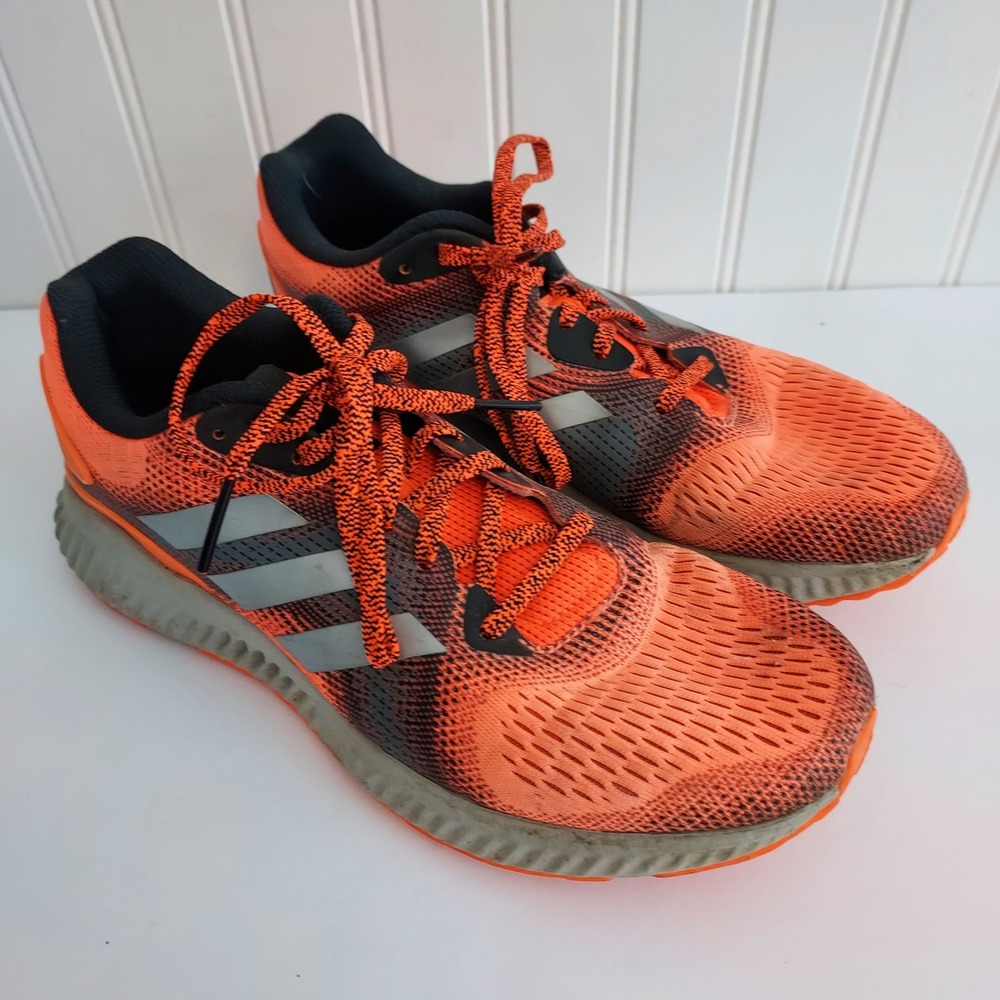 Adidas Men's Aerobounce ST Running Shoes Mens 7‎ Neon Orange Black Trainers